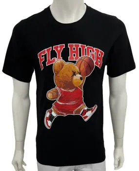 Basketball black and red men's graphic tees