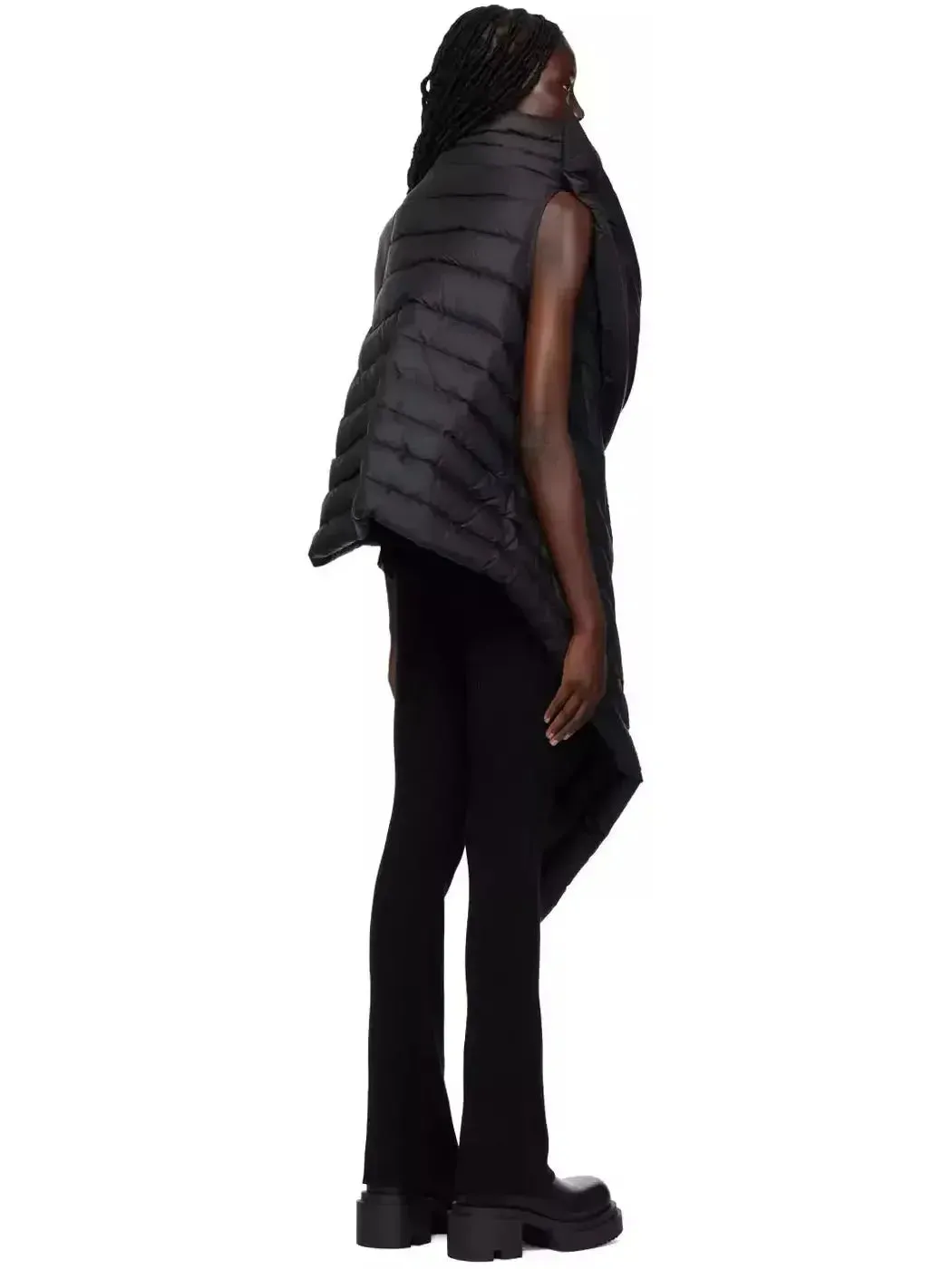 Black Oversized Padded Down Vest