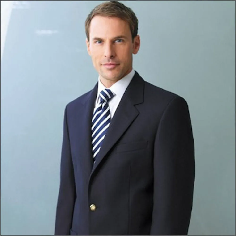 Brook Taverner Oxford Classic Navy Pure Wool Blazer-