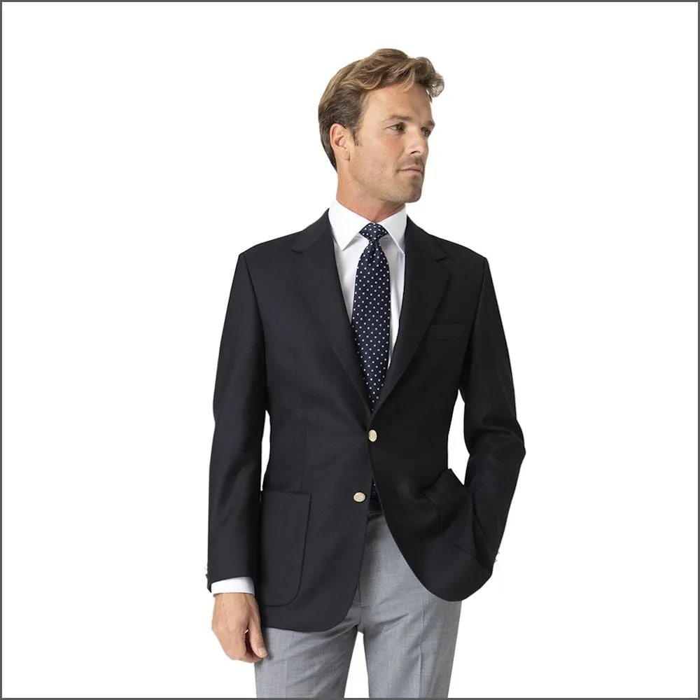 Brook Taverner Oxford Classic Navy Pure Wool Blazer-