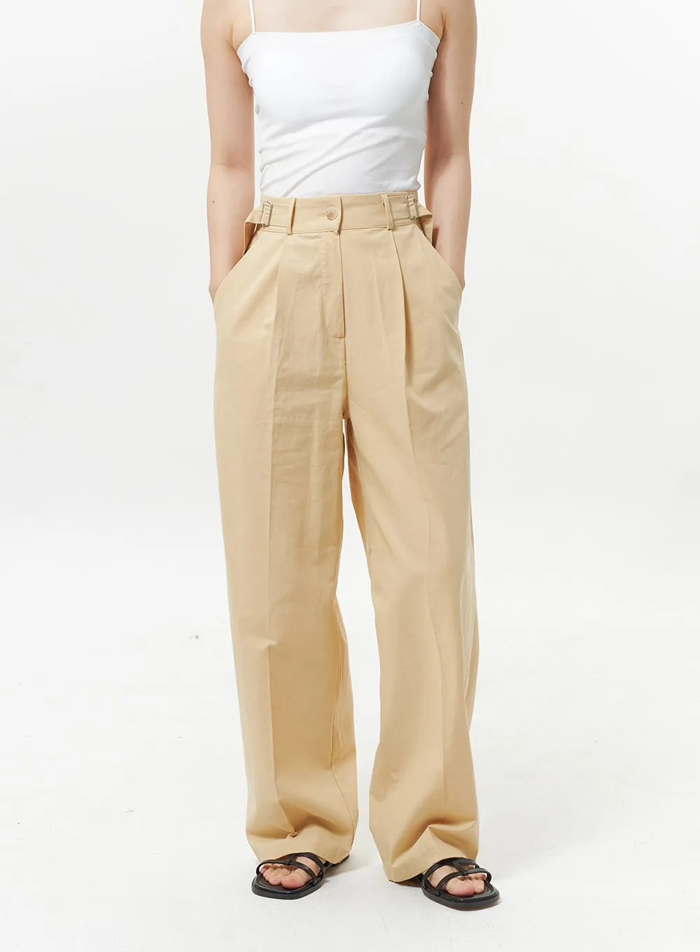 Buckle Tailored Pants OY323