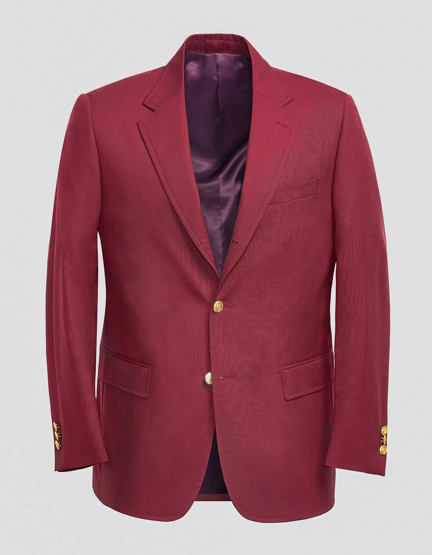 BURGUNDY SOLID BLAZER