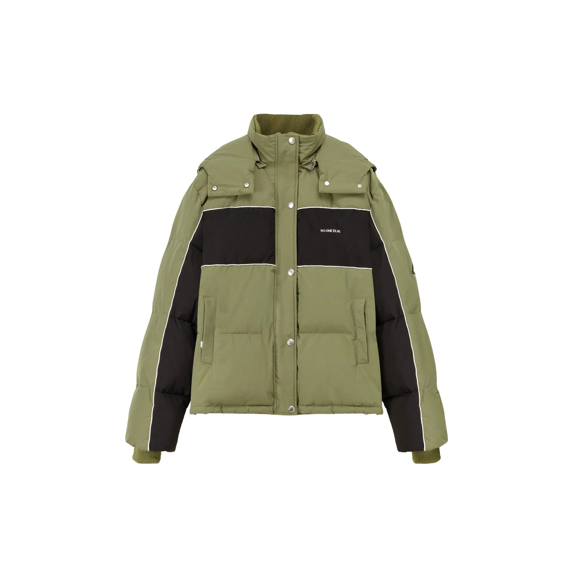 Color Combination Oversized Padded Jacket