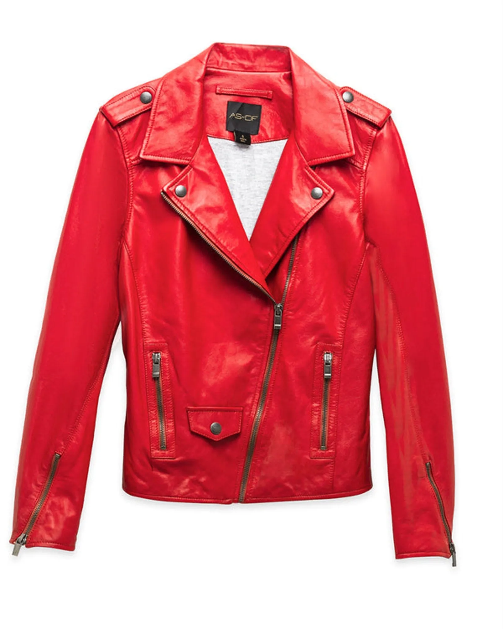 CULT RECYCLED LEATHER JACKET | Coco Red