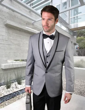 GENOVA GREY 3 PC TAILORED FIT TUXEDO