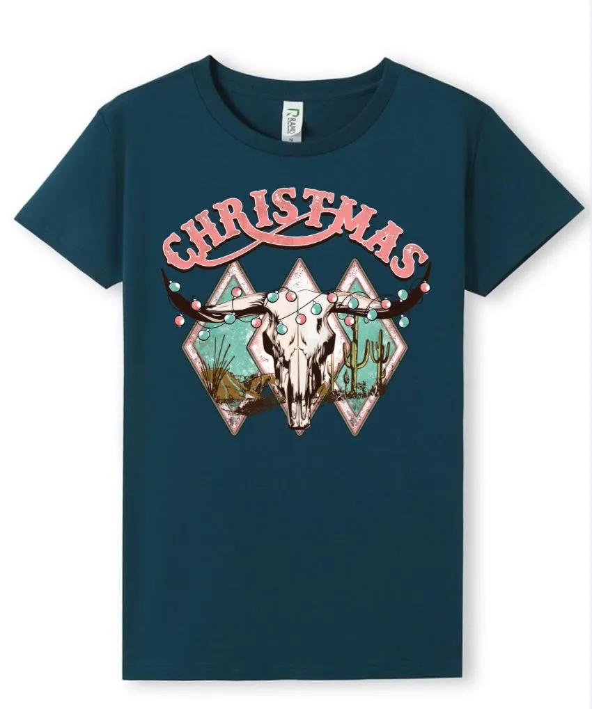 Kids Western Christmas Tee