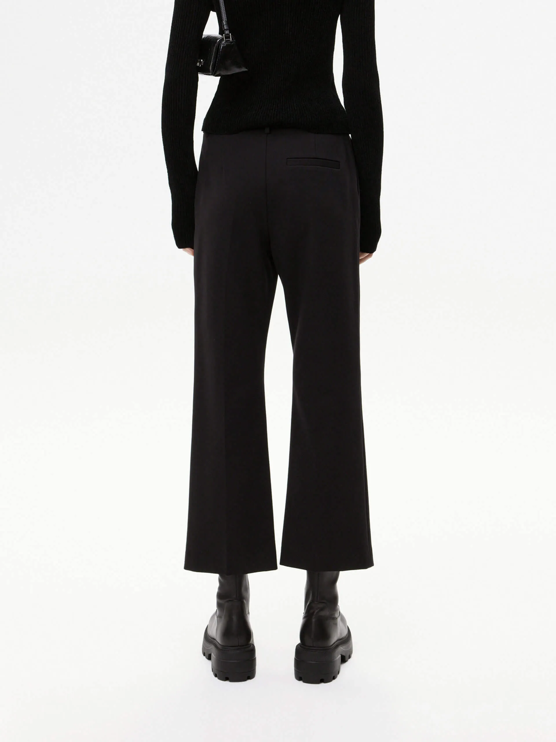 Mid Waist Tailored Pants