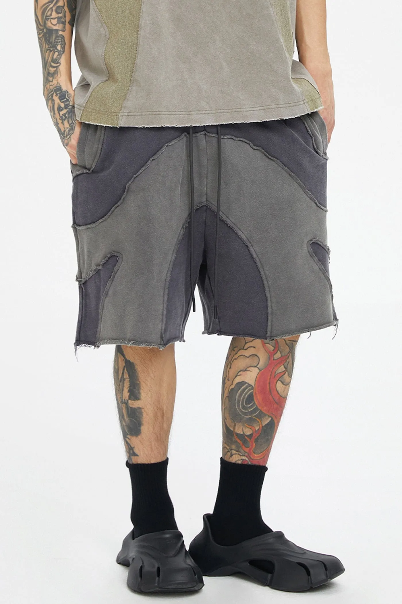 Patchwork Sweat Shorts