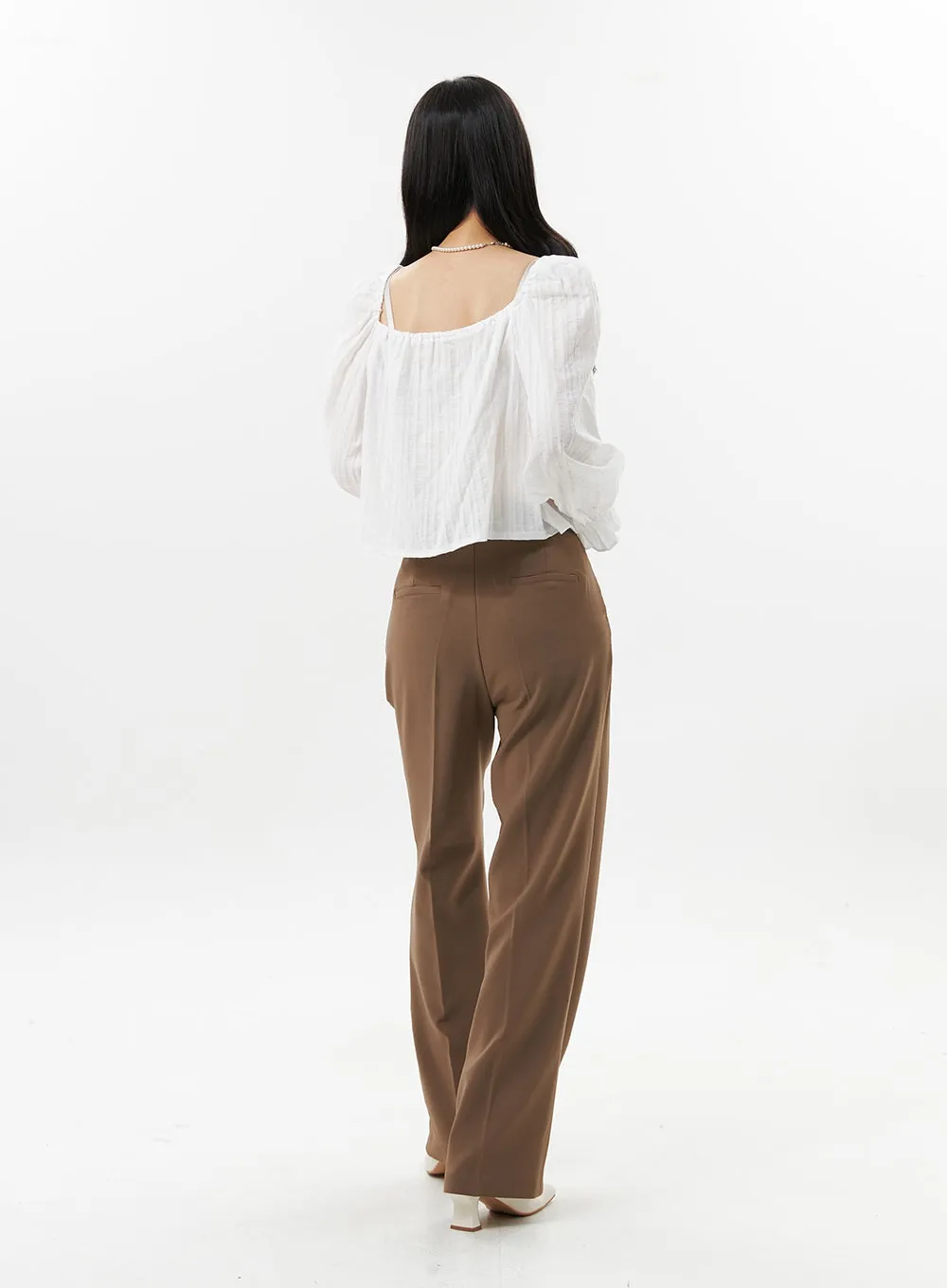 Pintuck Tailored Pants OO312