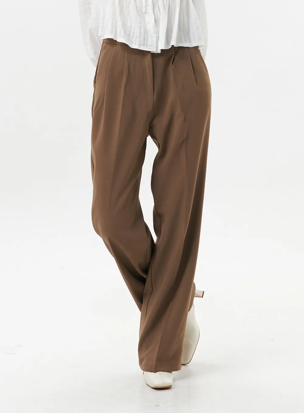 Pintuck Tailored Pants OO312