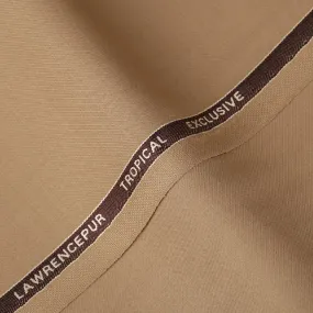 Plain Light Brown, Wool Blend, Tropical Exclusive Suiting Fabric