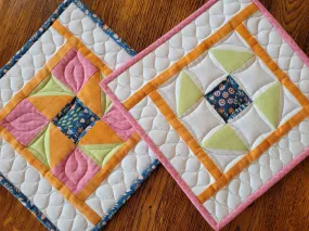 Quilted Hot Mats | Patchwork Potholders | Kitchen Gift