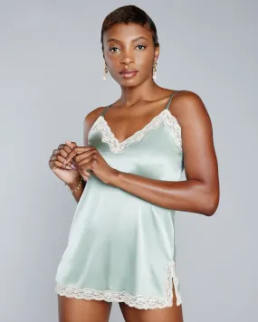 Sea Glass Long Silk Camisole