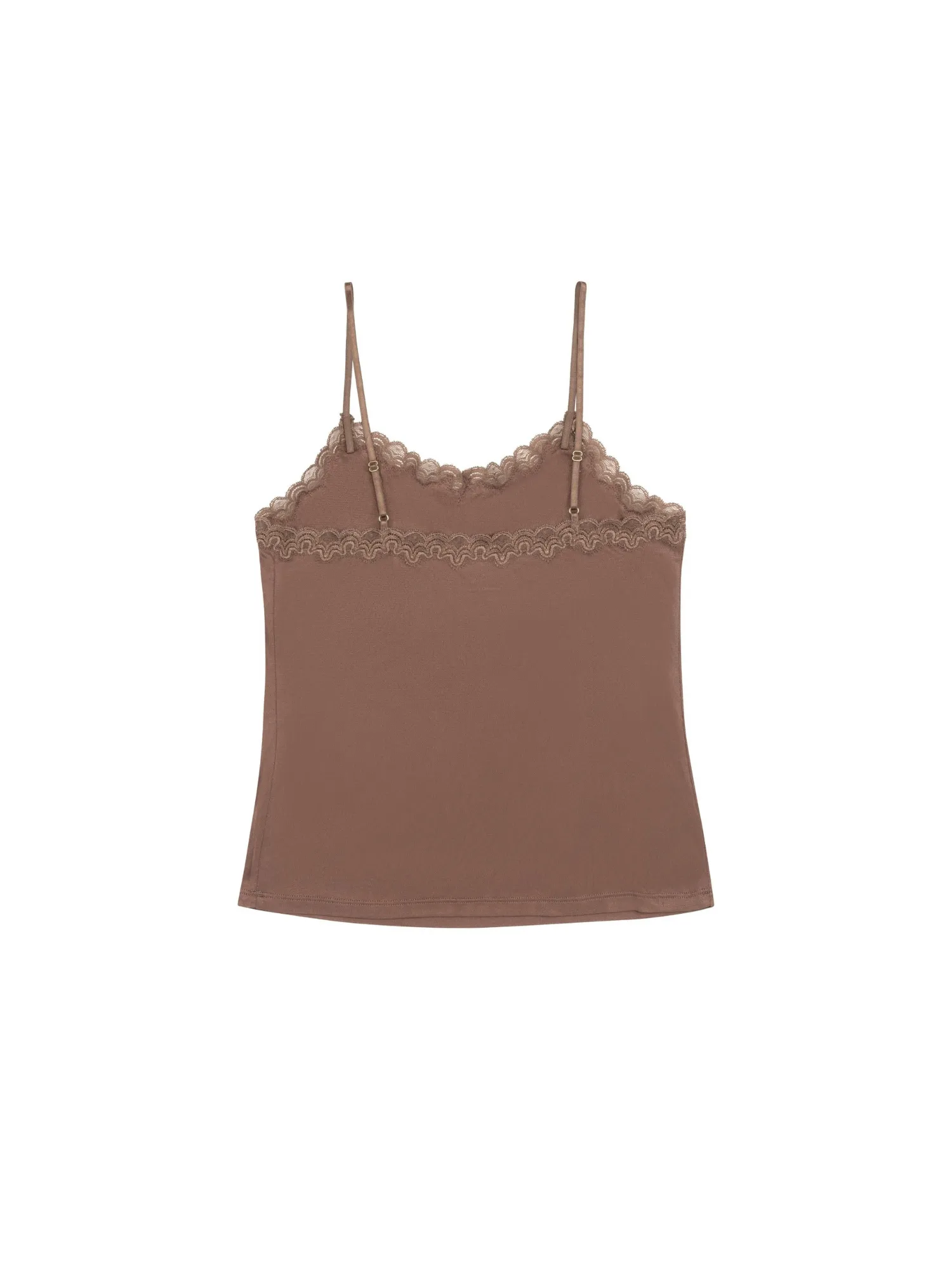 Soft Silk Lace Camisole - Toffee