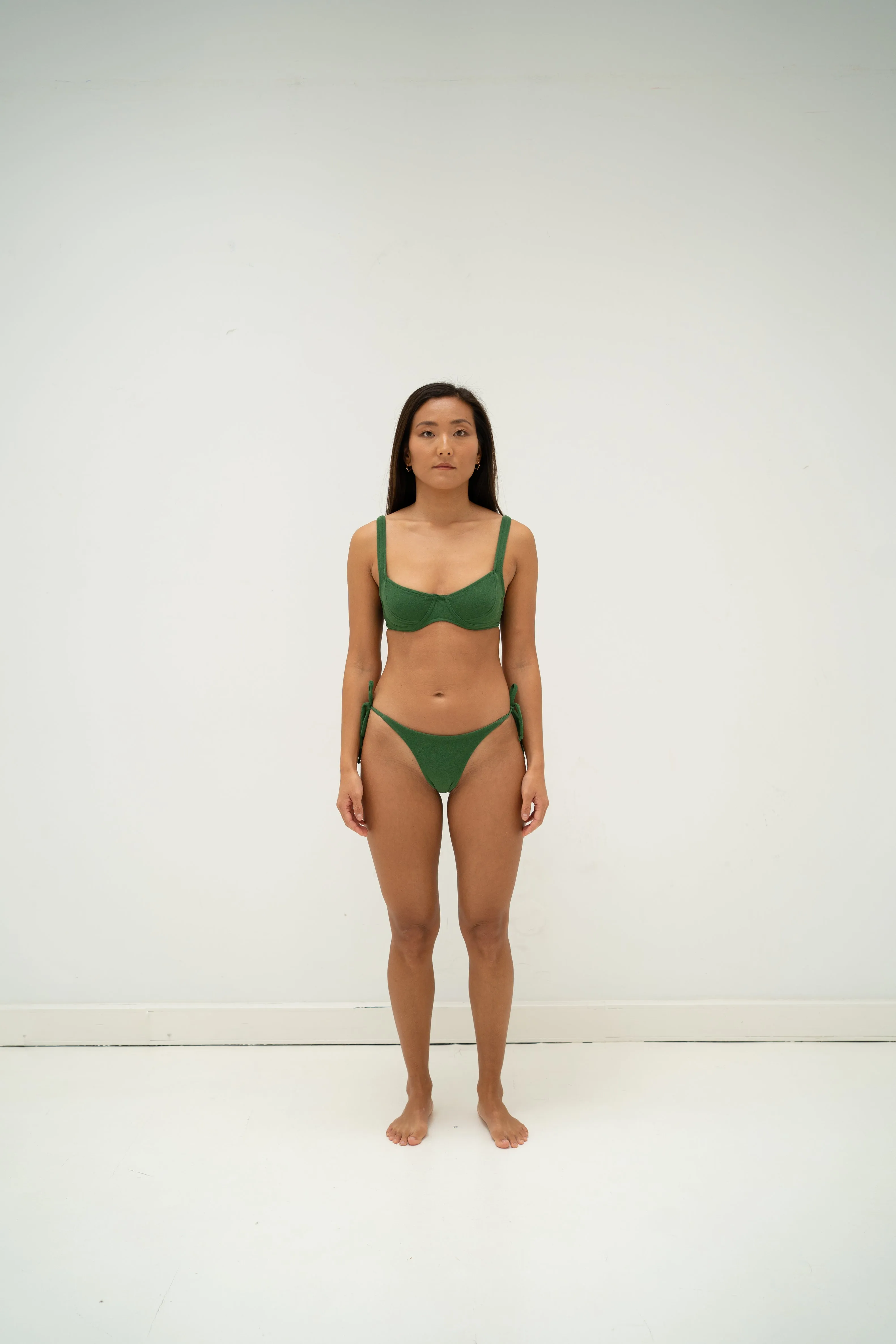 sustainable swimwear top chloe palma green