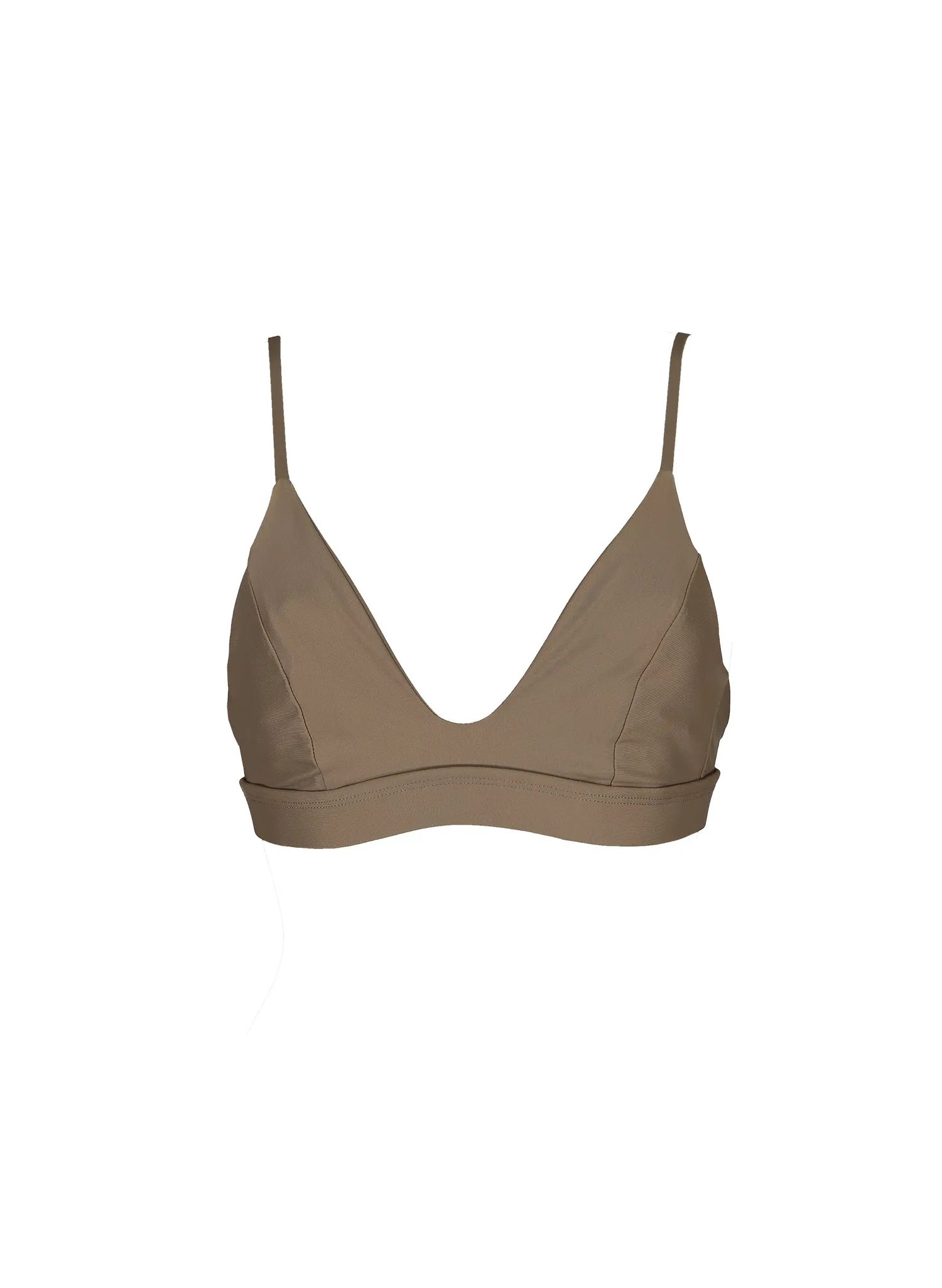 sustainable swimwear top ollie timeless brown