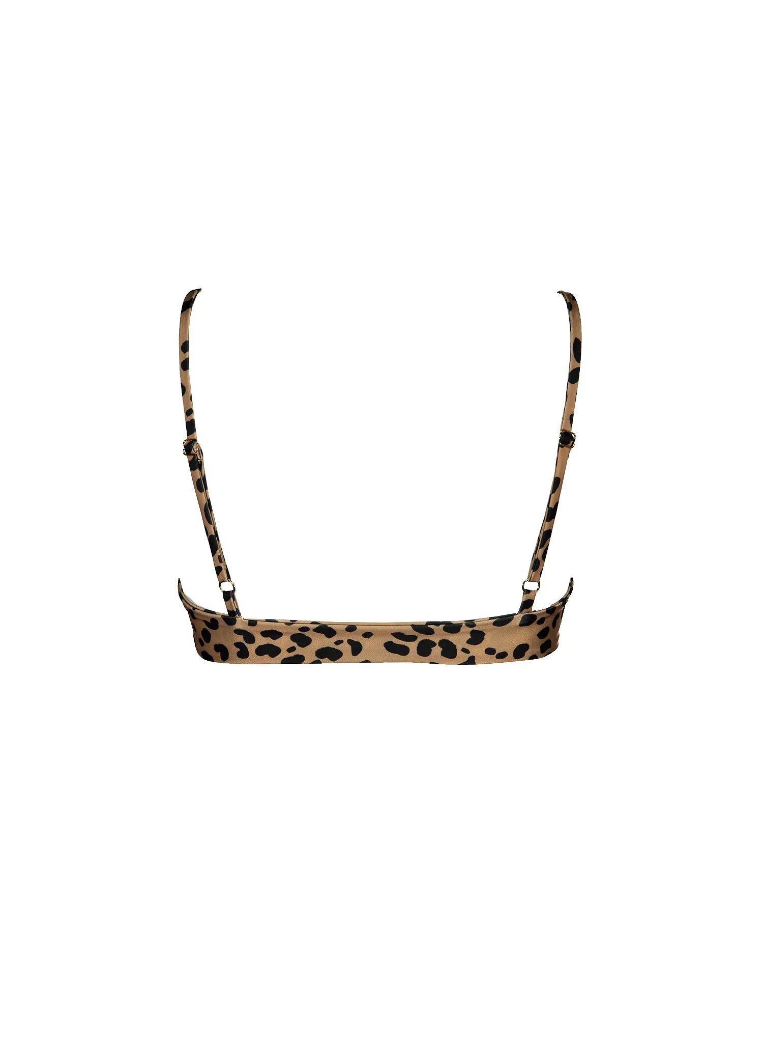 sustainable swimwear top zoe brown leopard