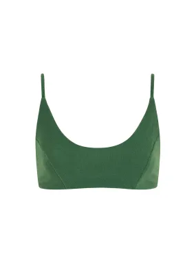 sustainable swimwear top zoe palma green