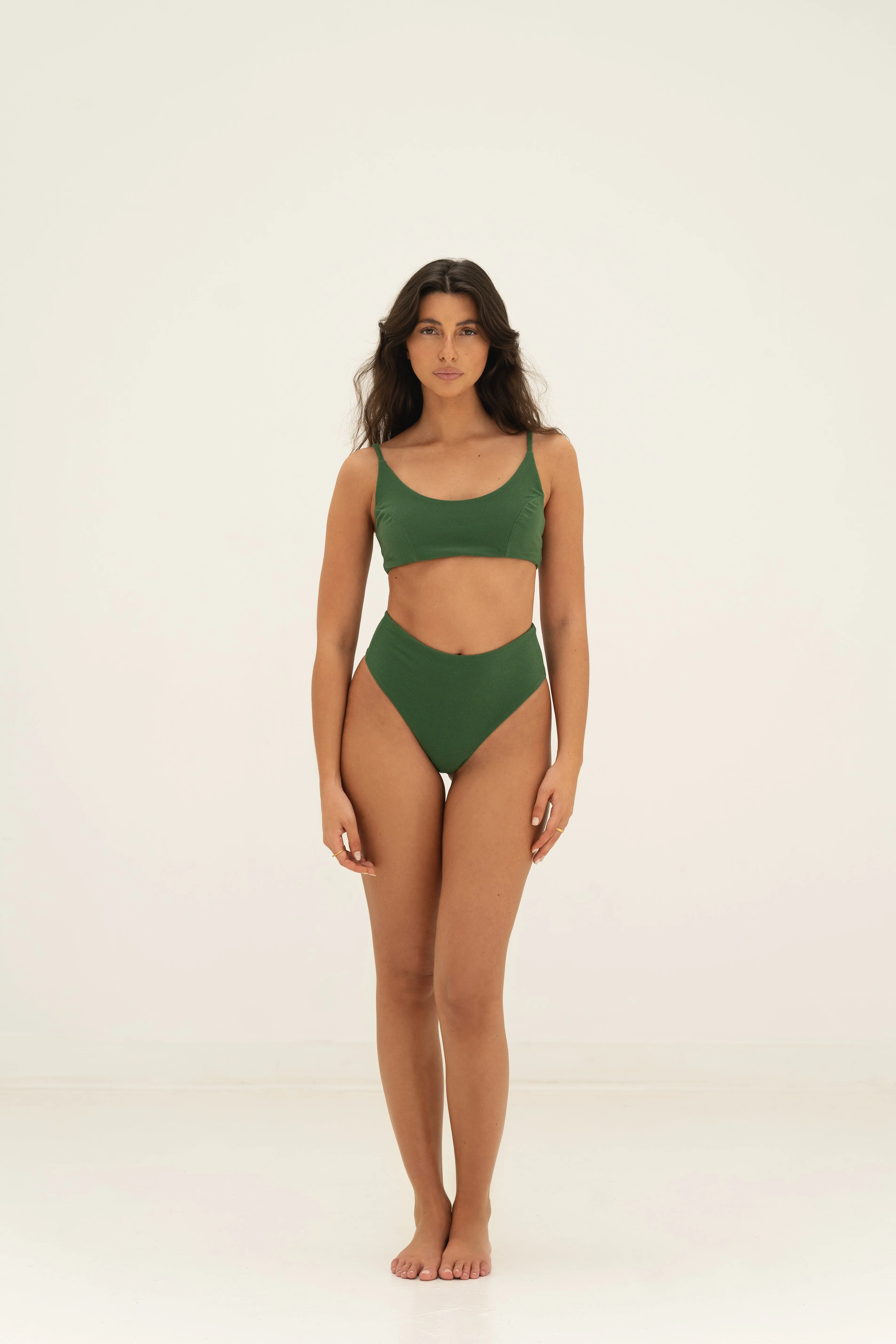 sustainable swimwear top zoe palma green