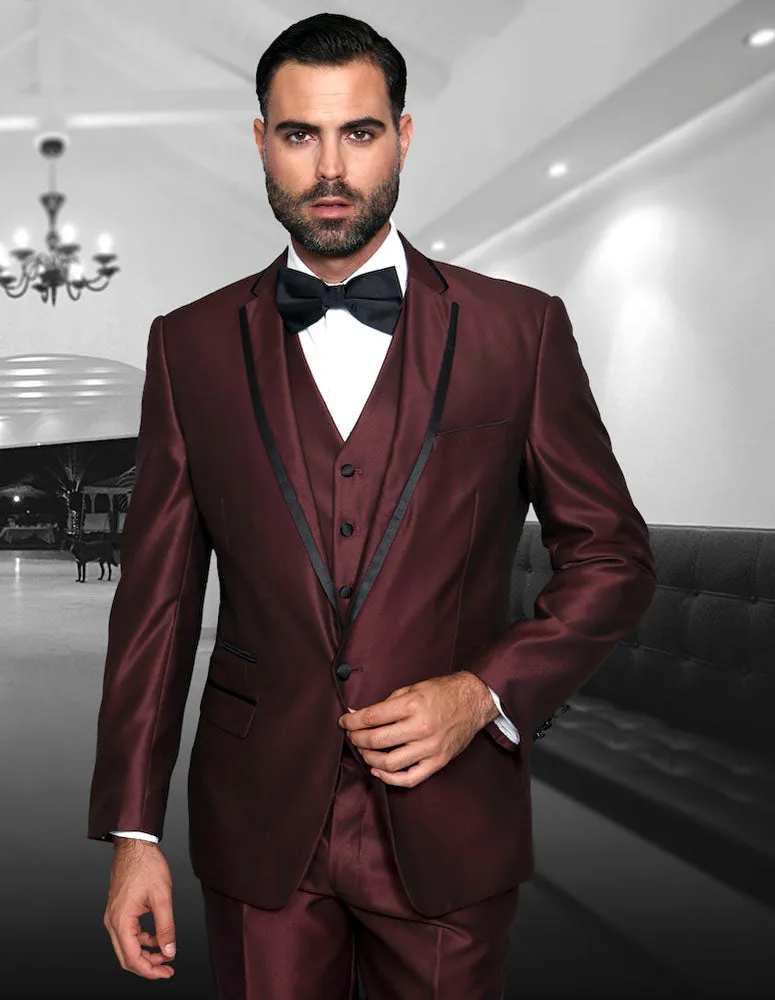 VENETIAN BURGUNDY 3 PC TAILORED FIT TUXEDO