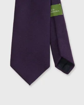 Wool Tie in Plum Flannel